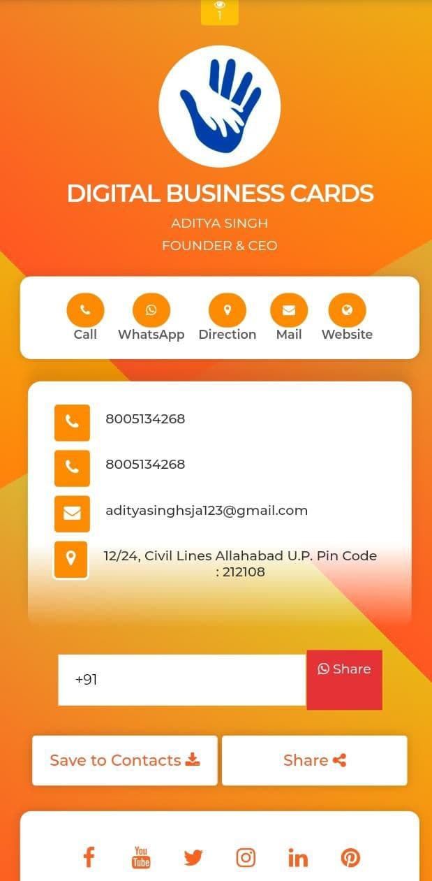 Myonecards business template